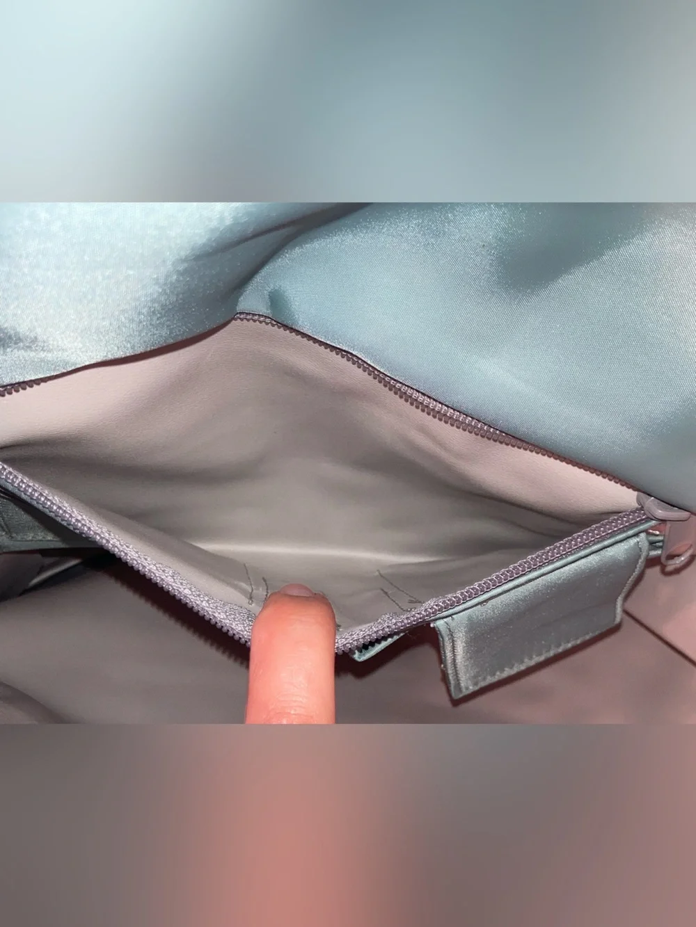 Gray & Blush Striped Massager Bag